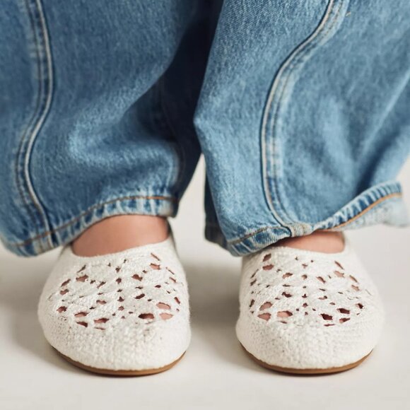 Coconuts by Matisse Shoes - Coconuts Wendy Crochet Flats, soft white.